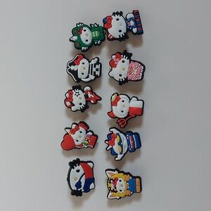 Hello kitty croc‎ charms 10 piece